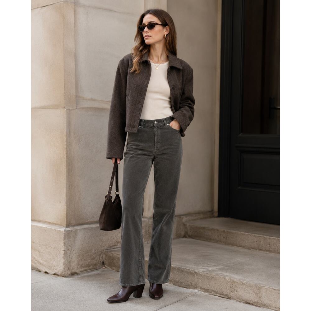 Lauren Jeans Co Ralph Lauren Gray Corduroy Pants Women’s Size 12 Petite